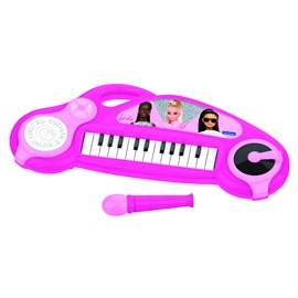 Piano électronique barbie avec effets lumineux et microphone