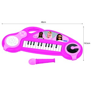 Piano électronique barbie avec effets lumineux et microphone