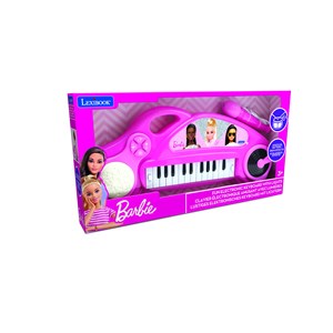Piano électronique barbie avec effets lumineux et microphone