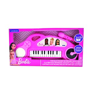 Piano électronique barbie avec effets lumineux et microphone