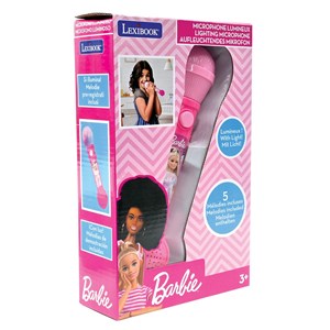 Microphone lumineux avec mélodies et effets sonores barbie
