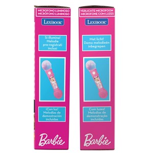 Microphone lumineux avec mélodies et effets sonores barbie