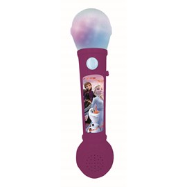 Microphone lumineux avec mélodies et effets sonores reines des neiges