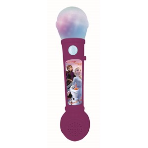 Microphone lumineux avec mélodies et effets sonores reines des neiges