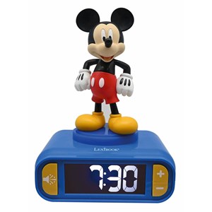 Réveil avec veilleuse lumineuse mickey en 3d
