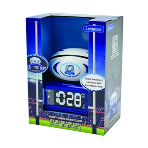 Réveil avec veilleuse ballon de rugby en 3d