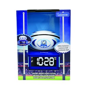 Réveil avec veilleuse ballon de rugby en 3d