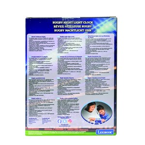 Réveil avec veilleuse ballon de rugby en 3d