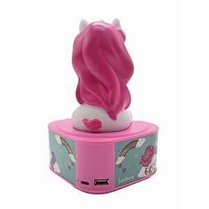Enceinte bluetooth avec figurine lumineuse licorne