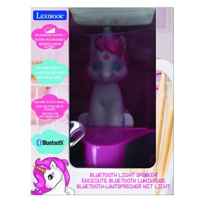 Enceinte bluetooth avec figurine lumineuse licorne