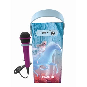 Enceinte bluetooth portable avec micro et effets lumineux la reine des neiges