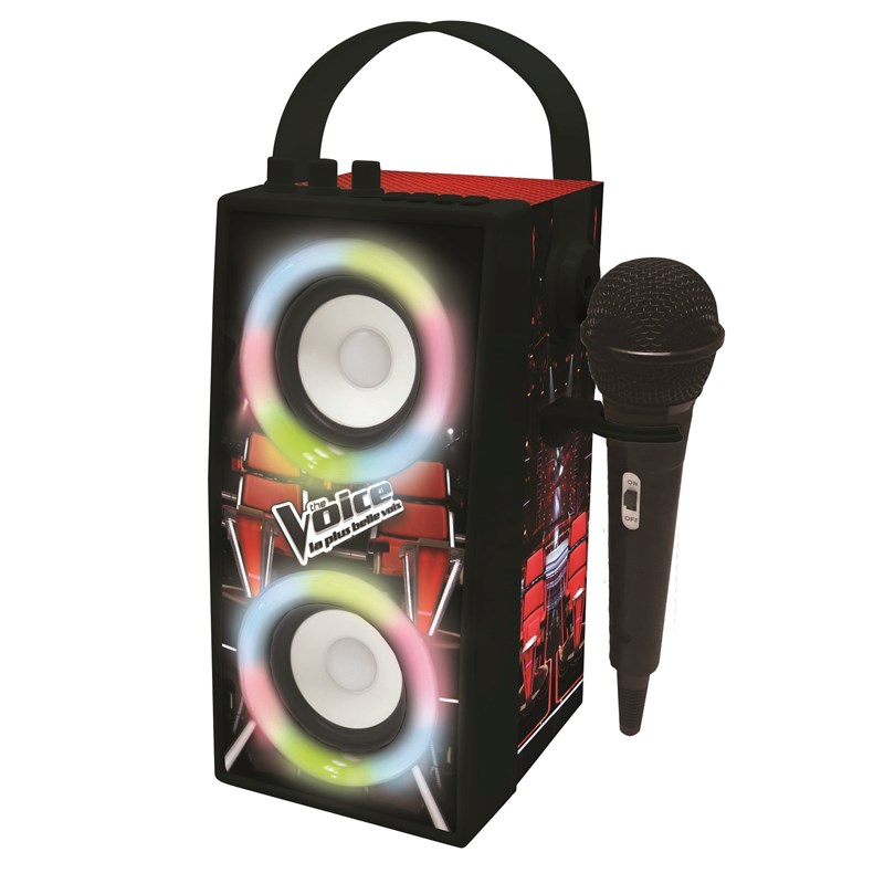 Enceinte bluetooth portable avec micro et effets lumineux the voice
