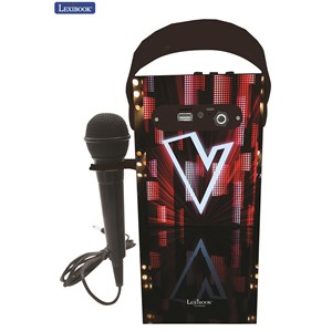 Enceinte bluetooth portable avec micro et effets lumineux the voice