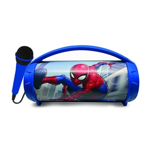 Enceinte bluetooth sans-fil lumineuse avec micro spider-man