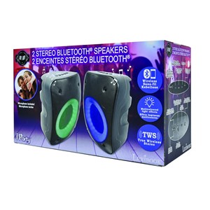 Une paire d'enceintes stereo puissantes bluetooth  iparty