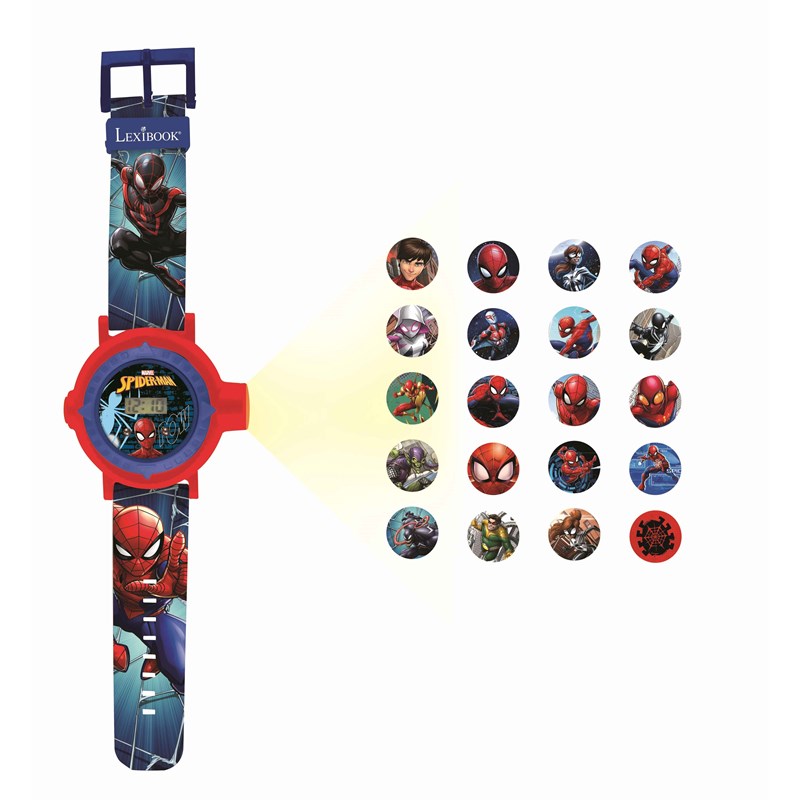 Montre digitale avec projection spiderman