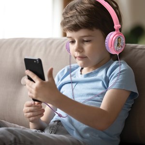 Casque stéréo filaire pliable barbie avec limitation de volume d'écoute