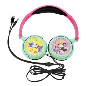 Casque stéréo filaire pliable minnie mouse avec limitation de volume d'écoute