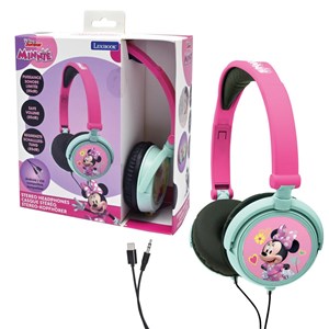 Casque stéréo filaire pliable minnie mouse avec limitation de volume d'écoute