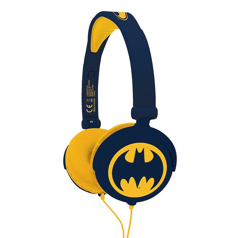 Casque stéréo filaire pliable batman avec limitation de volume d'écoute
