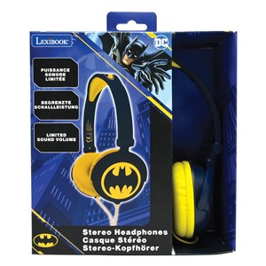 Casque stéréo filaire pliable batman avec limitation de volume d'écoute