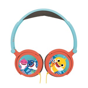 Casque stéréo filaire pliable baby shark avec limitation de volume d'écoute