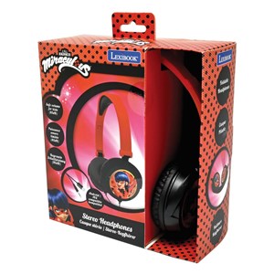 Casque stéréo filaire pliable miraculous avec limitation de volume d'écoute