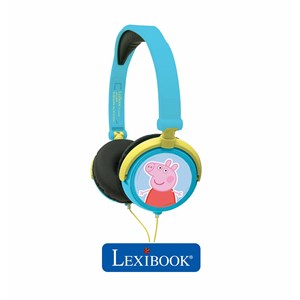 Casque stéréo filaire pliable peppa pig avec limitation de volume d'écoute