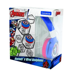 Casque 2 en 1 avengers bluetooth et filaire avec limitation de son