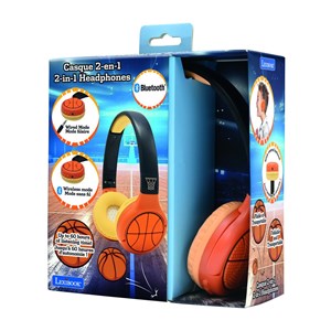 Casque 2 en 1 basketball bluetooth et filaire avec limitation de son