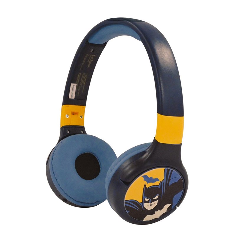 Lexibook - Casque 2 en 1 batman bluetooth et filaire avec limitation de son