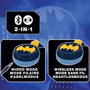 Casque 2 en 1 batman bluetooth et filaire avec limitation de son