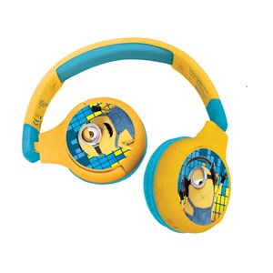 Casque 2 en 1 les minions bluetooth et filaire avec limitation de son