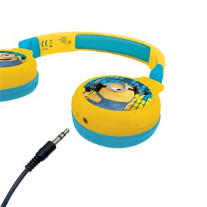 Casque 2 en 1 les minions bluetooth et filaire avec limitation de son