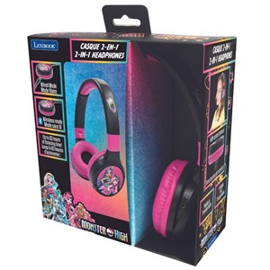 Casque 2 en 1 monster high bluetooth et filaire avec limitation de son