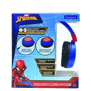 Casque 2 en 1 spiderman bluetooth et filaire avec limitation de son