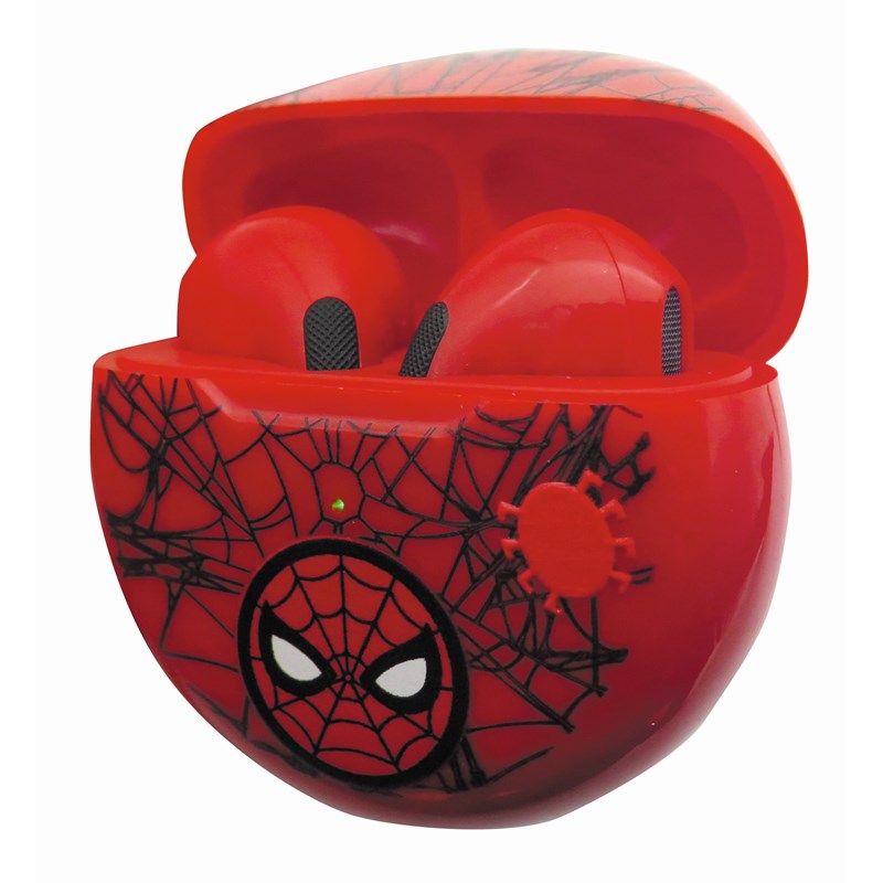Écouteurs sans fil bluetooth spiderman avec étui de chargement et de rangement