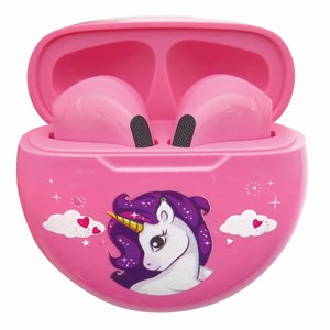 Écouteurs sans fil bluetooth licorne avec étui de chargement et de rangement