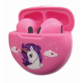 Écouteurs sans fil bluetooth licorne avec étui de chargement et de rangement