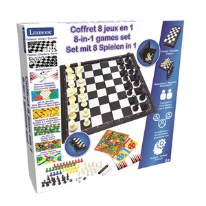 Coffret 8 jeux de société avec pions magnétiques