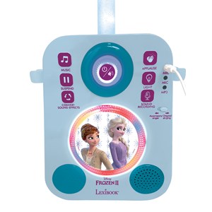 Karaoké reine des neiges avec deux microphones et effets lumineux et sonores