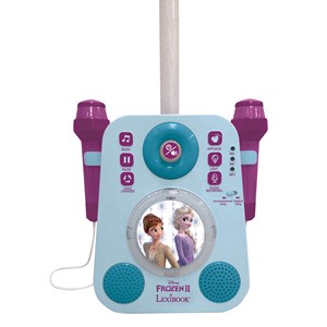 Karaoké reine des neiges avec deux microphones et effets lumineux et sonores