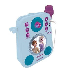 Karaoké reine des neiges avec deux microphones et effets lumineux et sonores