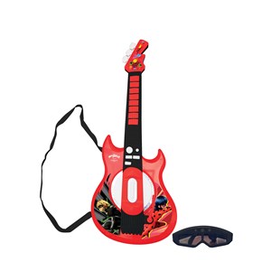 Guitare électronique lumineuse avec lunettes et micro miraculous