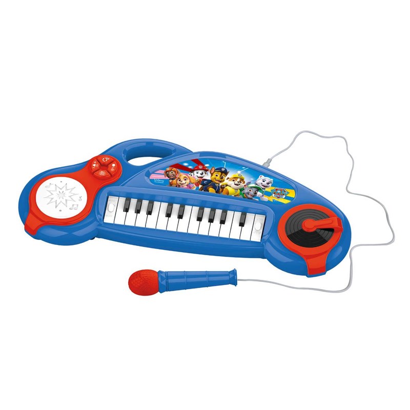 Lexibook - Piano électronique la pat patrouille avec effets lumineux et microphone