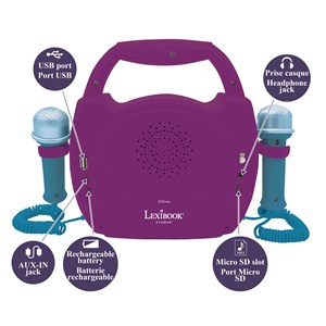 Enceinte bluetooth la reine des neiges avec micros