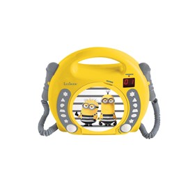 Lecteur cd portable avec 2 microphones les minions