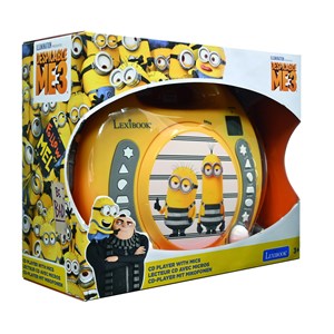 Lecteur cd portable avec 2 microphones les minions
