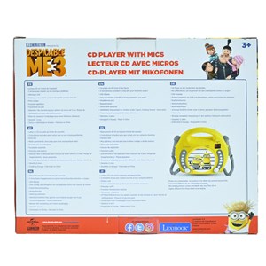 Lecteur cd portable avec 2 microphones les minions