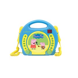 Lecteur cd portable avec 2 microphones peppa pig